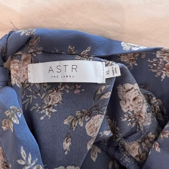ASTR The Label Mock Neck Tie Long Sleeve Top - Picture 6 of 6
